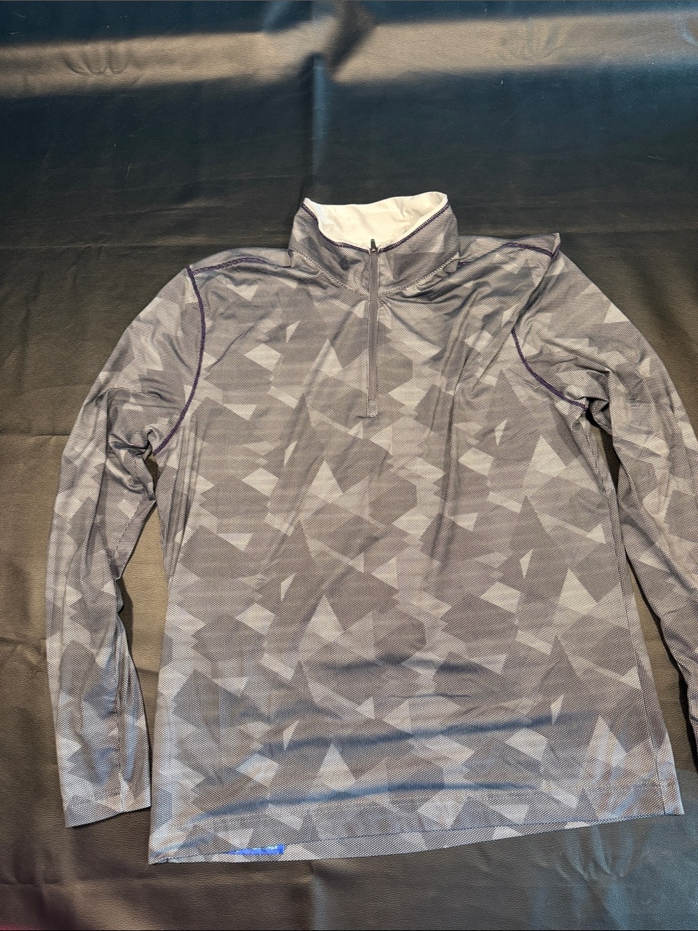Robert Graham Men's Gray Geometric Half-Zip Pullover